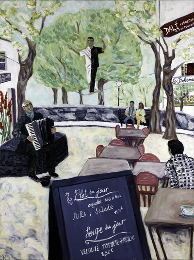 Montmartre, 2017 (acrílico sobre tela) de Deborah Eve Alastra