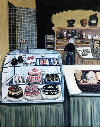 Patisserie, 2018 (acrílico sobre tela) de Deborah Eve Alastra