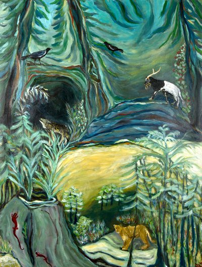 ReGrowth, 2021 (acrílico sobre tela) de Deborah Eve Alastra