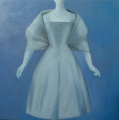 Silver Dress, 2004 (óleo sobre tela) de Deborah Stevenson