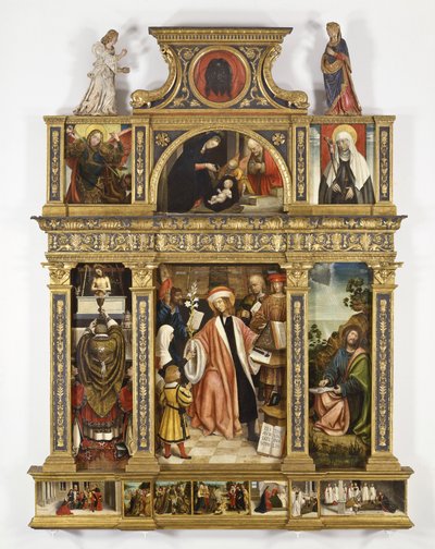 Políptico de Sant Ivo, c.1520 (tempera a bordo, moldura antiga) de Defendente Ferrari
