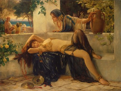 O Fim de um Dia Cansado (óleo sobre tela) de Delapoer Downing