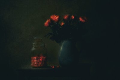 Flores Vermelhas Melancólicas de Delphine Devos