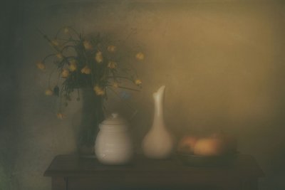 Natureza morta em amarelo suave de Delphine Devos