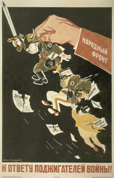 Frente Popular. Os instigadores da Guerra Mundial devem ser responsabilizados, 1936 de Deni