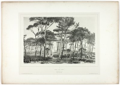 Combate em Pamfili, de Souvenirs of Italy: Rome Expedition de Denis Auguste Marie Raffet