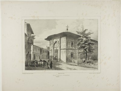 Igreja grega, Bucareste, Valáquia, 15 de julho de 1837 de Denis Auguste Marie Raffet