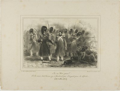 Não estou a disparar! Se a causa fosse boa, não haveria dinheiro para a defender. 28 de julho de 1830 de Denis Auguste Marie Raffet
