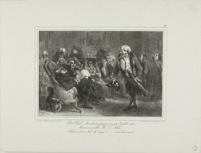 Pequeno Clube Aristocrático, 28 de julho de 1830 de Denis Auguste Marie Raffet