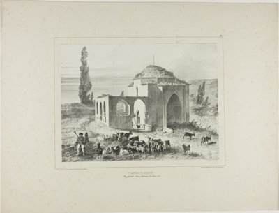 Túmulo de Mariah, Bachtcheh-Seraï, Crimeia, 21 de agosto de 1837 de Denis Auguste Marie Raffet