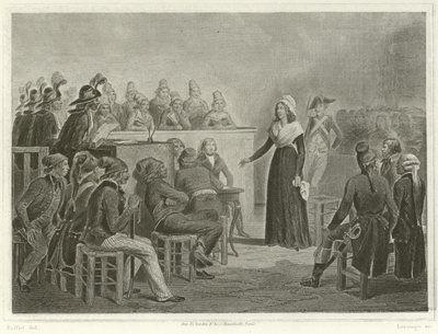 Maria Antonieta no Tribunal Revolucionário de Denis Auguste Marie Raffet
