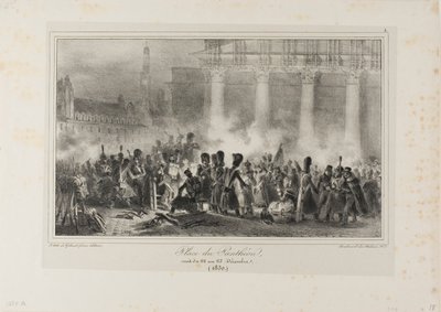 Place du Pantheon, noite de 22 a 23 de dezembro de 1830 de Denis Auguste Marie Raffet