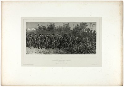 Sapadores indo para as trincheiras, de Souvenirs of Italy: Roma Expedition de Denis Auguste Marie Raffet