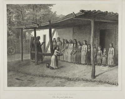 Escola para jovens raparigas tártaras de Denis Auguste Marie Raffet