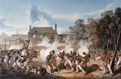 Defesa do Chateau de Hougoumont pela companhia de flanco, Coldstream Guards 1815, 1815 de Denis Dighton