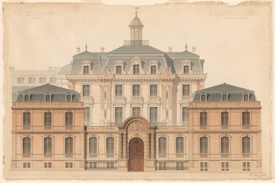 Desenho de Apresentação do Hôtel de Camondo de Denis Louis Destors