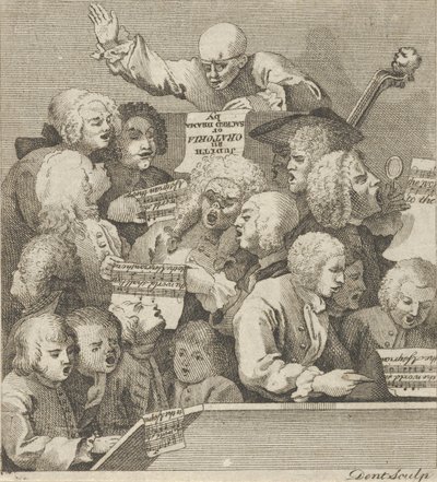 Um Coro de Cantores, c. 1800. de Dent