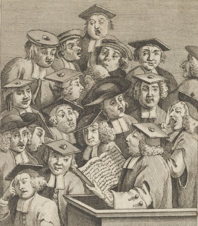 Acadêmicos em uma palestra, ca. 1800. de Dent