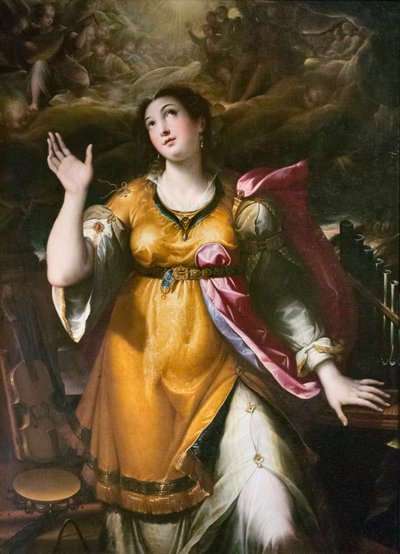 Santa Cecília, c.1580 (óleo sobre tela) de Denys Calvaert or Calvart