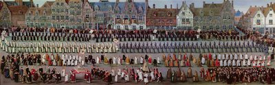 O Ommegang em Bruxelas em 31 de maio de 1615: procissão de Notre Dame de Sablon de Denys van Alsloot
