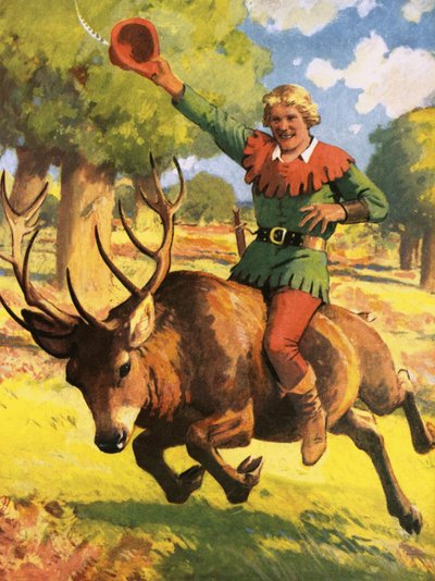 Robin Hood no dorso de um veado de Derek Charles Eyles