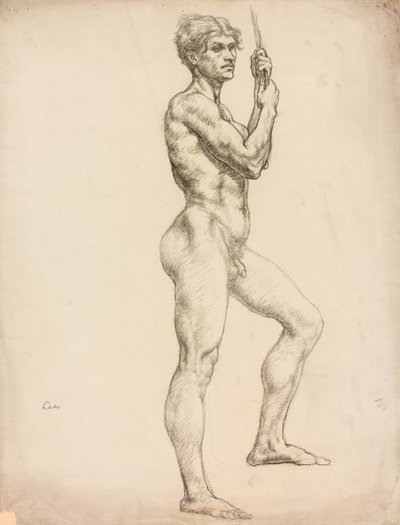 Estudo de uma figura masculina de Derwent Lees