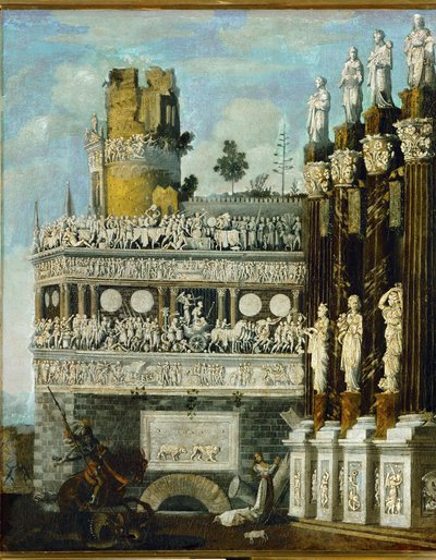 "Arquitetura Imaginária (óleo sobre tela) de Desiderio Monsu