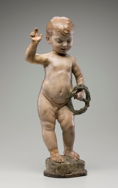 Christ Child (estuque com decoração policromada) de Desiderio da Settignano