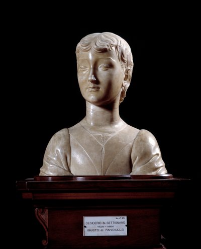 Jovem Escultura de Desiderio da Settignano (ca. 1430-1464) 1450-1455 Dim 40x34,5 cm Florença, Museo Nazionale del Bargello de Desiderio da Settignano
