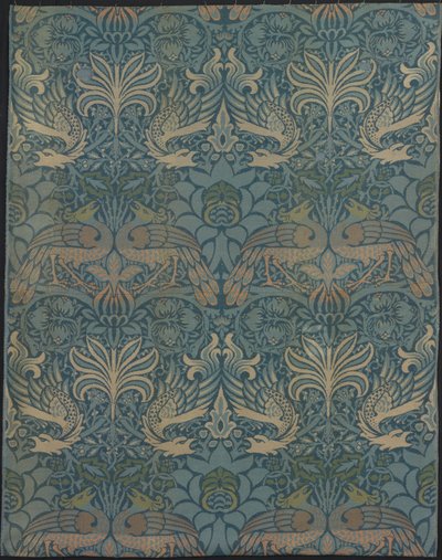 Painel intitulado Pavão e Dragão de Designed by William Morris