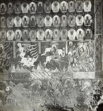 Os mil budas e nidāna de Lady Sumati, Cave 275, muralha norte, Grutas Dunhuang, China, Foto 1275/1 (86) de Desmond Parsons