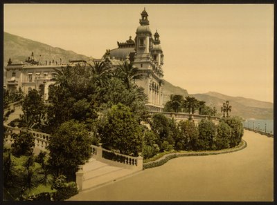 Entrada do cassino, Monte Carlo, Riviera, Mônaco de Detroit Publishing Co.