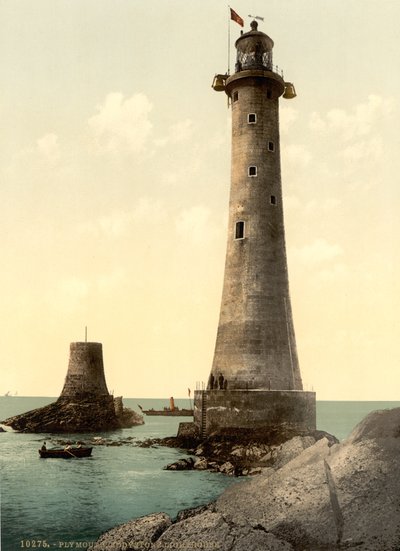Farol de Eddystone, Plymouth, Inglaterra, c.1900 de Detroit Publishing Co.