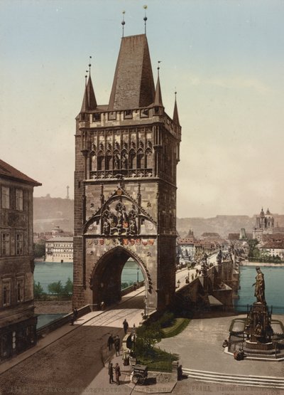 Torre da ponte da cidade velha, Praga, 1905 de Detroit Publishing Co.