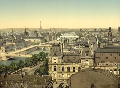 Panorama das sete pontes, Paris, c.1890 de Detroit Publishing Co.