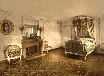Petit Trianon, Versalhes, câmara de Maria Antonieta, c.1890-1900 de Detroit Publishing Co.