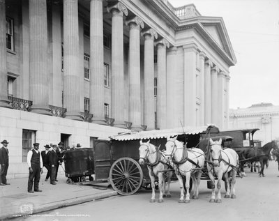U.S. Treasury Currency Wagon, Washington, D.C., c.1906 (foto a p/b) de Detroit Publishing Co.