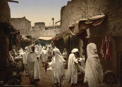 Rua argelino em Sidi Okba, c.1899 (photochrom) de Detroit Publishing Co.