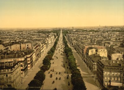 Avenida dos Champs-Elysees, Paris, c.1890-1900 (photochrom) de Detroit Publishing Co.