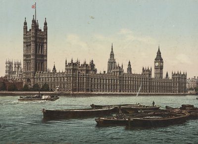 Casas do parlamento do rio, Londres, c.1890-1900 (photochrom) de Detroit Publishing Co.