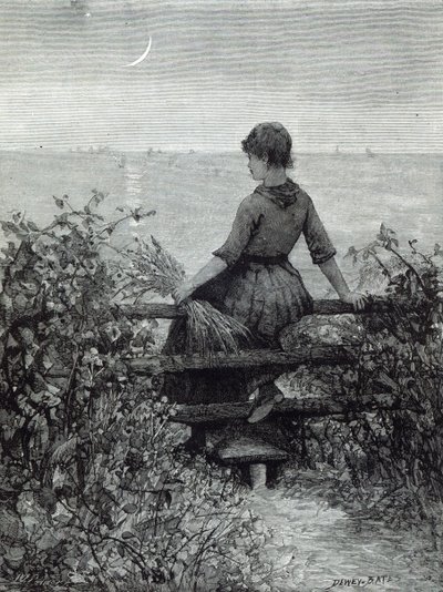 A moça do Fisher, de &39;Leisure Hour&39;, 1888 de Dewey Bates