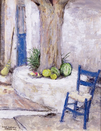 Blue Chair by the Tree, 1993 (diretoria) de Diana Schofield