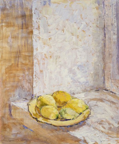Limões no peitoril da janela, 1993 (placa) de Diana Schofield
