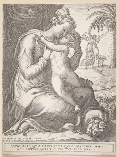 Virgem Maria com a criança de Diana Scultori