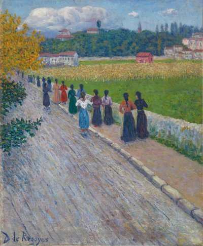 Saindo da fábrica, 1902 de Diario or Dario de Regoyos y Valdes