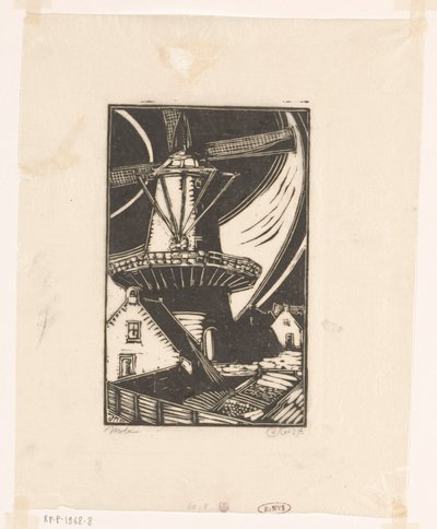 Molen (título original no objeto) de Dick Ket (signed by artist)