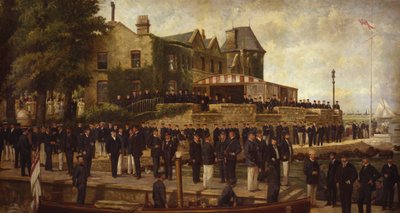 Retrato composto de membros do Royal Yacht Squadron, 1895 de Dickinson and Foster
