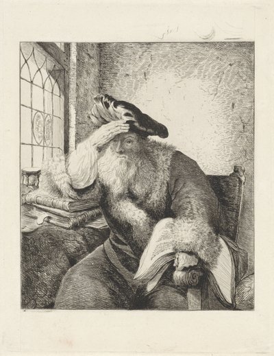 Velho na janela de Diederik Jan Singendonck