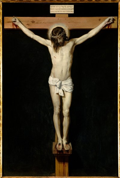 Cristo crucifica. Pintura de Diego Rodriguez de Silva y Velasquez (1599-1660) de Diego Velázquez