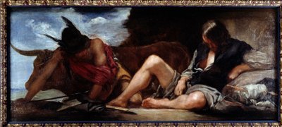 Pintura Mercúrio e Argos de Diego Velasquez (1599-1660) de Diego Velázquez